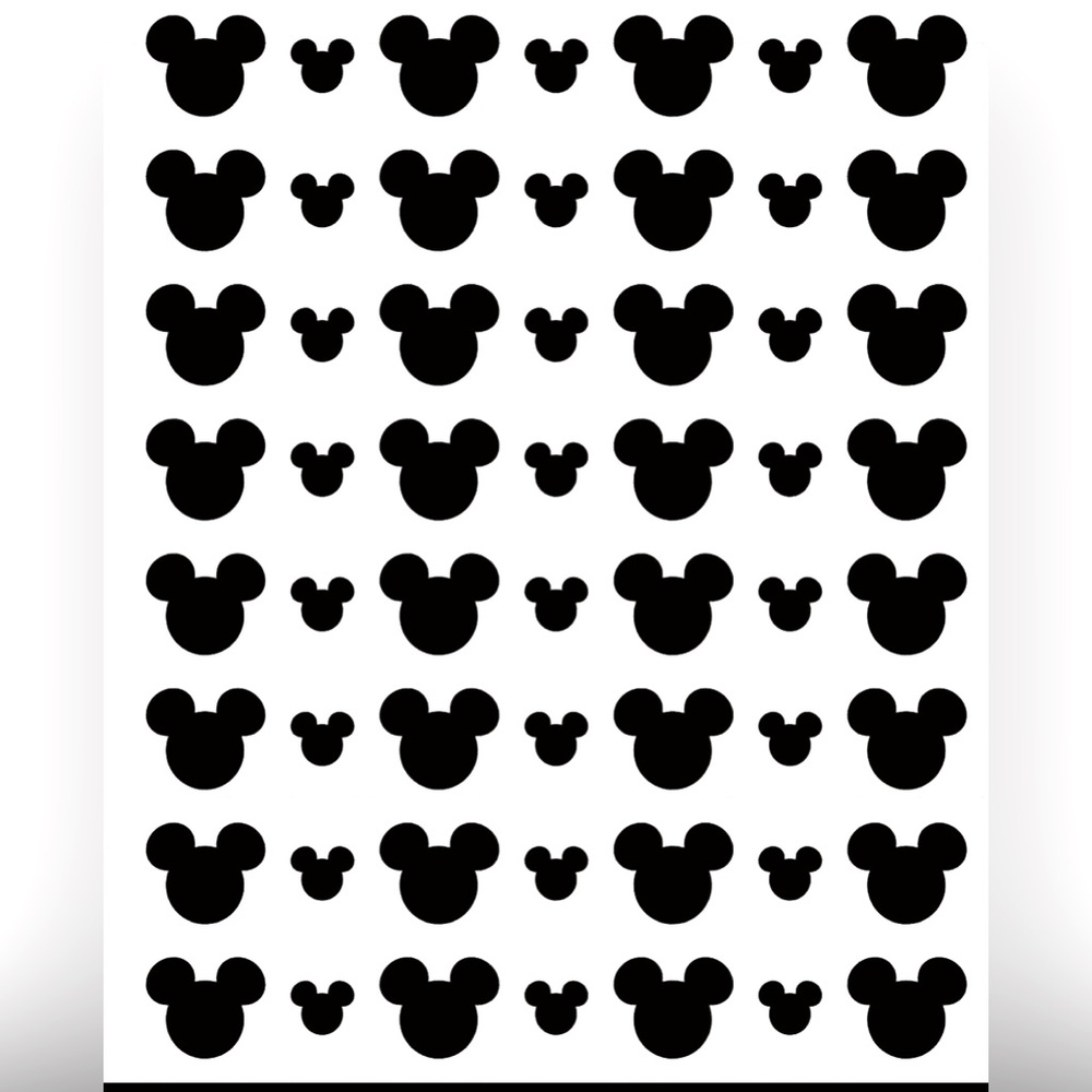 Mickey Mouse Vinyl Decal Sticker Sheet - Without Transfer Tape